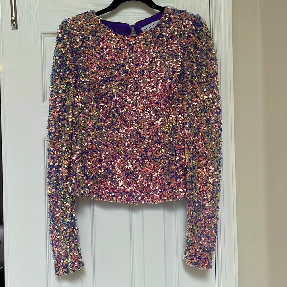 Endless Rose Multicolor Sequin Blouse - image 1